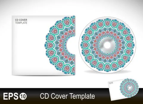 Cd cover design template.Vector illustration Stock Illustration