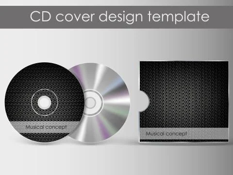 Cd cover presentation design template Stock Illustration