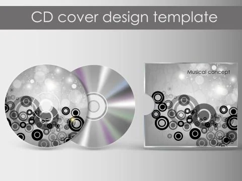 Cd cover presentation design template Stock Illustration