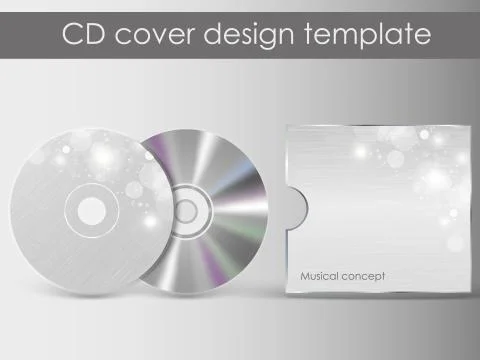Cd cover presentation design template Stock Illustration