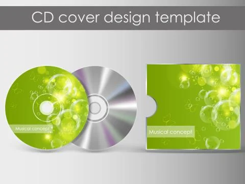 Cd cover presentation design template Stock Illustration
