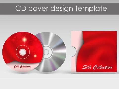 Cd cover presentation design template Stock Illustration