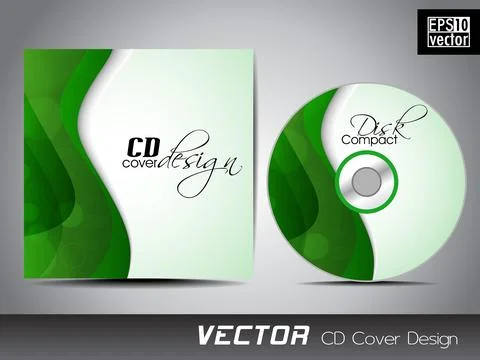 CD cover presentation design template with copy space and wave effect, edit.. Ilustración de archivo