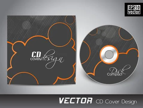 CD cover presentation design template with copy space and wave effect, edit.. Ilustración de archivo
