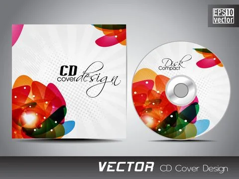 CD cover presentation design template with copy space and abstract effect, .. 스톡 일러스트