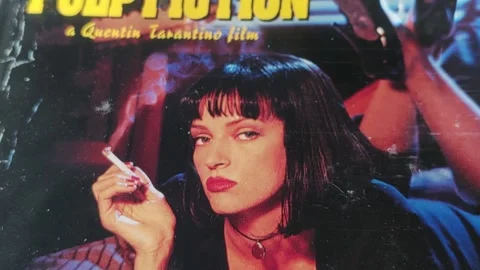 The CD cover of the soundtrack of the iconic Pulp Fiction Stock Footage 312439418