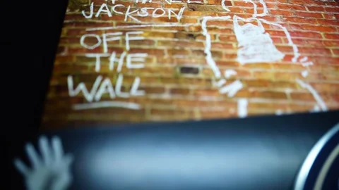 CD covers of Michael Jackson's first solo album, OFF THE WALL Stock Footage 107220721