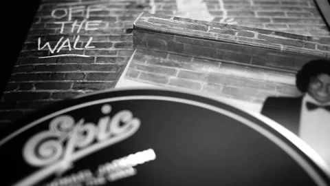 CD covers of Michael Jackson's first solo album, OFF THE WALL Video stock 202288564