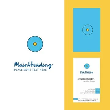 CD Creative Logo and business card. vertical Design Vector Stock Illustration