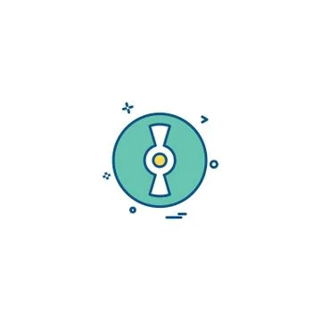 CD Disc Icon Vector Design Stock Illustration