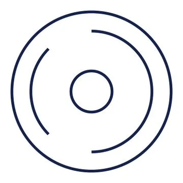 Cd Disc Line Icon Stock Illustration