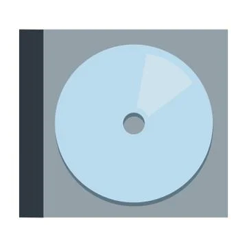 CD disc in plastic packaging vector flat isolated Stock Illustration