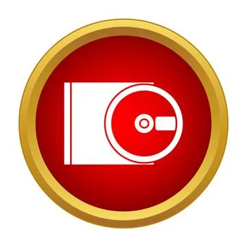 Cd disk case with compact disk icon Stock-Illustration
