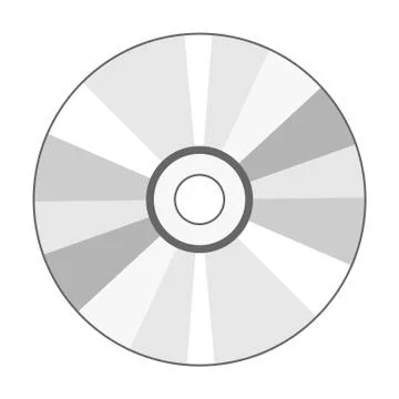 CD Disk icon isolated on white background, Vector illustration Stock Illustration