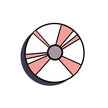 CD disk is an interface element of an old Windows PC from the 90s. In retro s Illustrazione stock