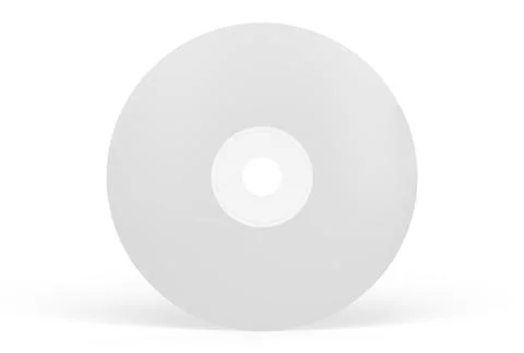 CD disk mockup front view isolated on white background Stock Illustration