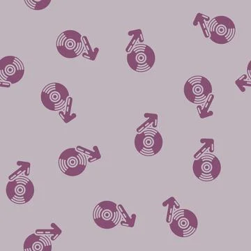 Cd download file glyph vector seamless pattern Stock Illustration