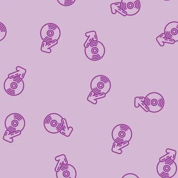 Cd download file line vector seamless pattern Stock Illustration