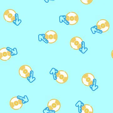 Cd download file vector seamless pattern Stock Illustration
