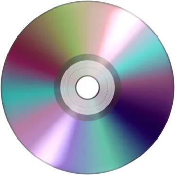 CD DVD  audio  video data recording isolated over white background Illustrazione stock