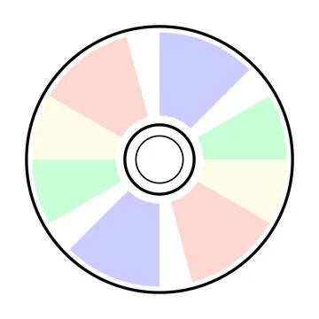 Cd dvd blu ray disc icon music audio video storage media, cd dvd blue ray disc Stock Illustration