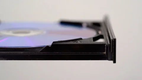 CD DVD Blu-ray disk drive in pc computer Stock Footage 129267139