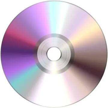 Cd, dvd, blu ray or other disc with video films, music, software, or other data Stock Illustration
