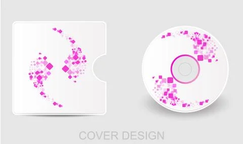 CD DVD Blu-ray white cover design template Illustrazione stock