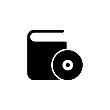 CD DVD Box Flat Vector Icon Stock Illustration