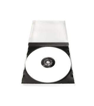 Cd dvd case with white cds Stock Photos