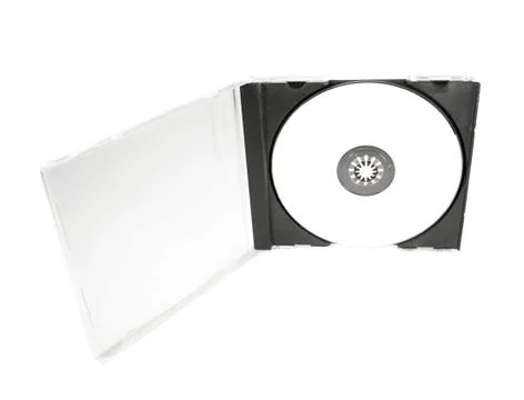 Cd dvd case with white cds Stock Photos