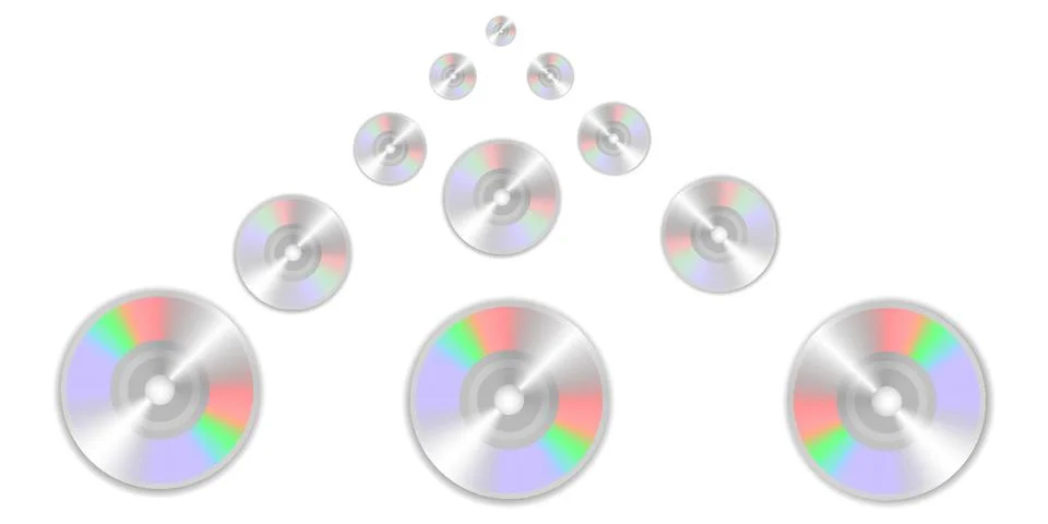 CD dvd compact disc isolated on white background. Isolate Stock Illustration