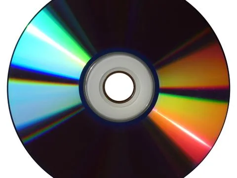 CD DVD (Empty, Blank) - Spiral Track Isolated Stock Photos