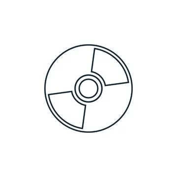 CD, DVD Icon Design Template Elements Ilustração Stock
