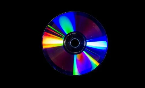 Cd dvd isolated on black, cd dvd background, disk in the dark Stock Photos