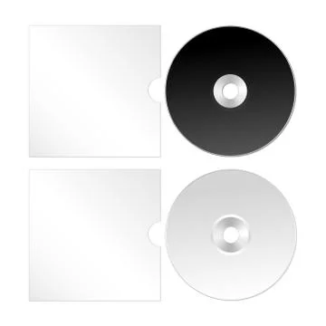 Cd, dvd isolated icon. Compact disc realistic set Stockillustratie