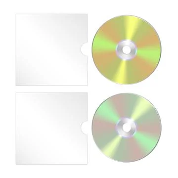 Cd, dvd isolated icon. Compact disc realistic set Stock Illustration