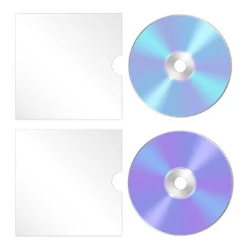 Cd, dvd isolated icon. Compact disc realistic set Stockillustratie