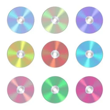 Cd, dvd isolated vector icon. Compact disc realistic sign Stock Illustration