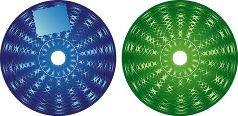 Cd - dvd label design template Stock Illustration