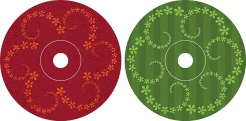 Cd - dvd label design template Stock Illustration