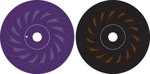 Cd - dvd label design template Stock Illustration