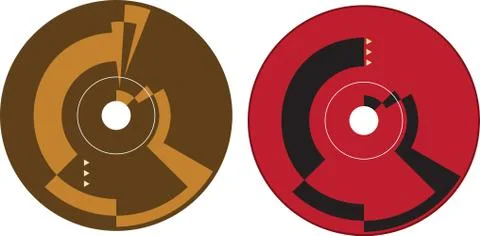 Cd - dvd label design template Stock Illustration