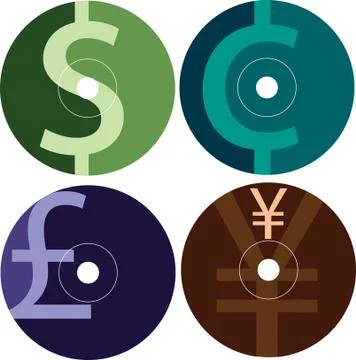 Cd - dvd label design template Illustrazione stock