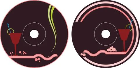 Cd - dvd label design template Stock Illustration