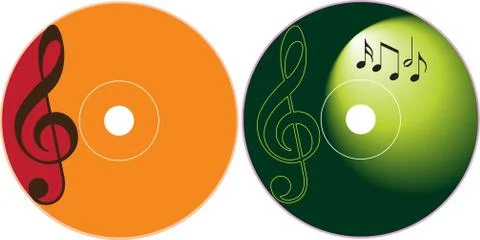 Cd - dvd label design template Stock Illustration