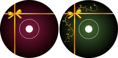 Cd - dvd label design template Stock Illustration
