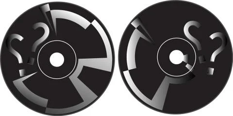 Cd - dvd label design template Stock Illustration