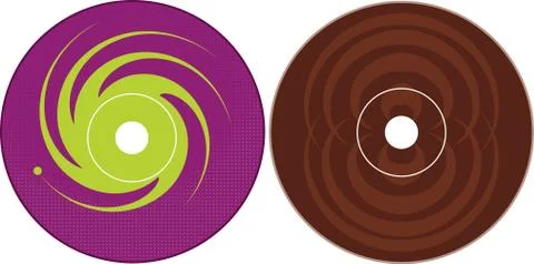 Cd - dvd label design template Stock Illustration