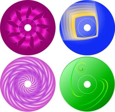 Cd - dvd label design template Illustrazione stock